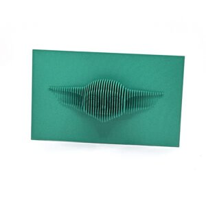 3D-Printed Teal Layered Wave Relief Sculpture – Modern Wall Art