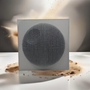 3D-Printed Gray Layered Circle Relief Sculpture – Modern Wall Art