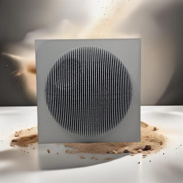 3D-Printed Gray Layered Circle Relief Sculpture – Modern Wall Art