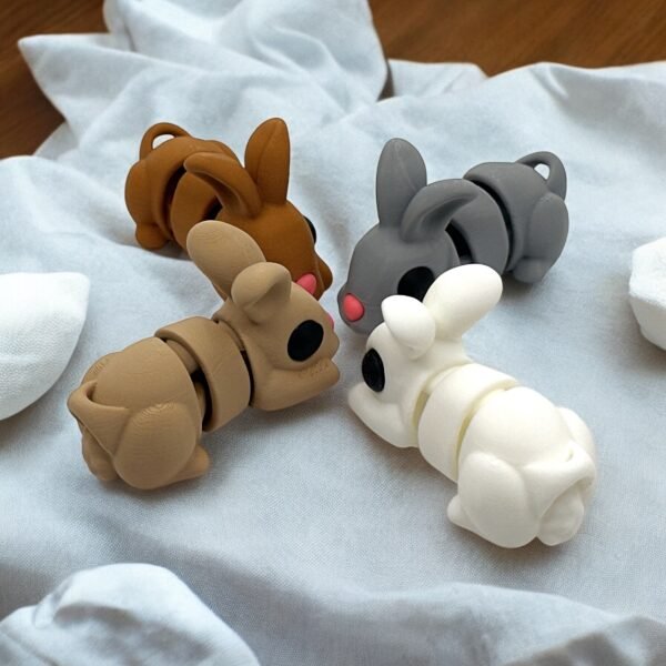 3D-Printed Articulated Bunny Fidget Toy – Set of 2 - Image 2