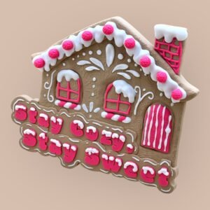 3D-Printed “Stay Cozy, Stay Sweet” Gingerbread House Wall Decor
