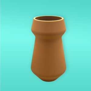 3D-Printed Terracotta Minimalist Vase – Modern Home Décor