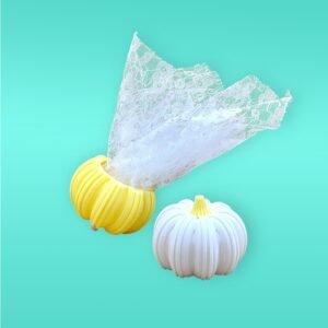 3D-Printed Pumpkin Vase Duo – Yellow & White Fall Decor