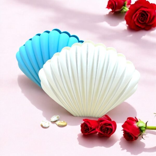 3D-Printed White Seashell Favor Dish & Planter – Elegant Home Décor - Image 3