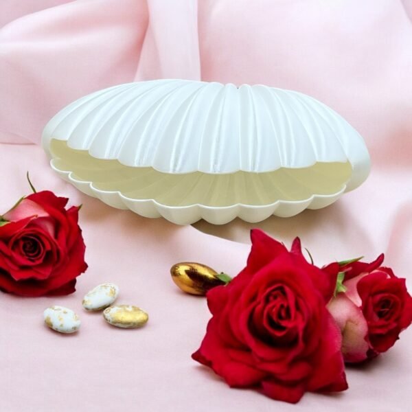 3D-Printed White Seashell Favor Dish & Planter – Elegant Home Décor - Image 4