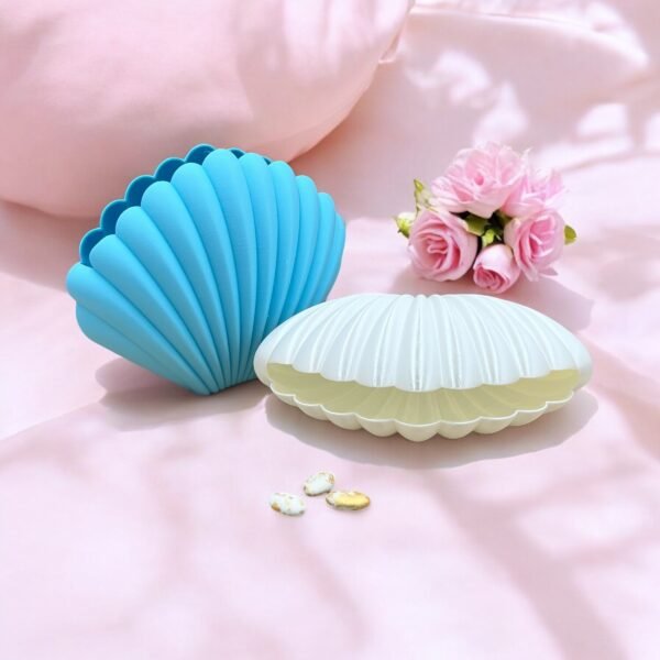 3D-Printed White Seashell Favor Dish & Planter – Elegant Home Décor - Image 2