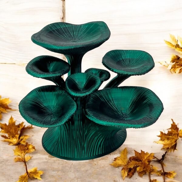3D-Printed Emerald Multi-Cup Mushroom Planter & Display Stand