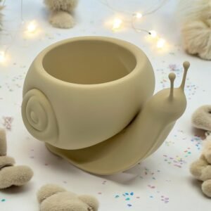 3D-Printed Sandstone Snail Planter & Trinket Dish