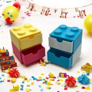 3D-Printed Stackable Building Block Drawer Organizer