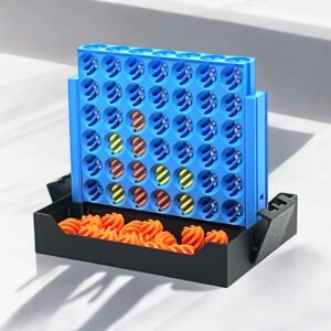 3D-Printed Spiral Token Connect-Four Game Set