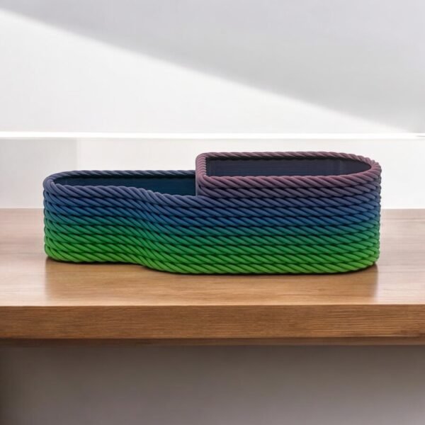3D-Printed Gradient Braided Dual-Compartment Planter