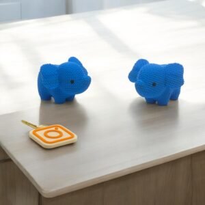 3D-Printed Knitted-Texture Elephant Figurines
