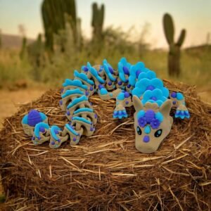 3D-Printed Articulated Sand & Sky Dragon Fidget Toy