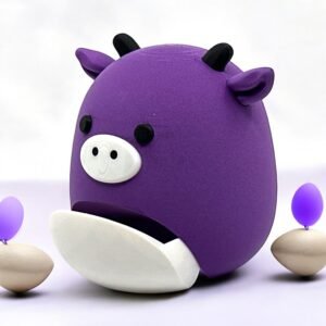 3D-Printed Purple Cow Tape & Note Dispenser
