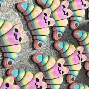 3D-Printed Rainbow Cat-Croissant Fidget Toy