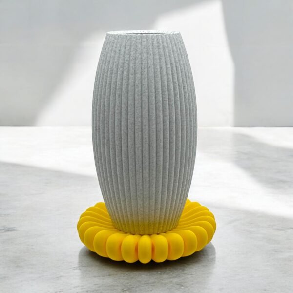 3D-Printed Sunny Yellow Scalloped Trinket Dish - Image 2
