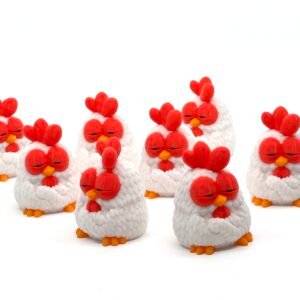 3D-Printed Sleepy Hen Figurines