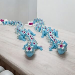 Articulated Floral Dragon Sculpture