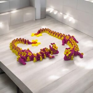 Articulated Floral Bloom Dragon Sculpture