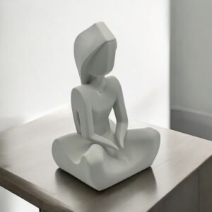 Serene Seated Muse 3D-Printed Sculpture