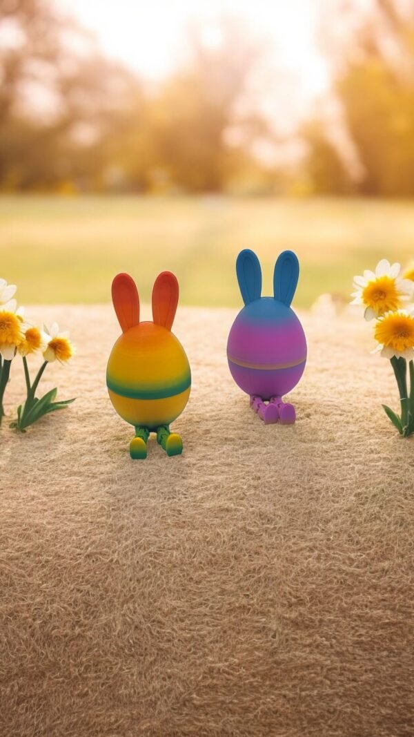 Hoppy Egg-Bunny Fidget Figurine 3D Print