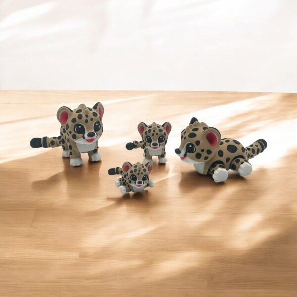 Articulated Cheetah Cub Figurine