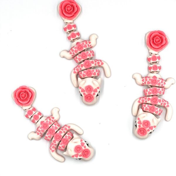 Articulated Rose Cat Pendant