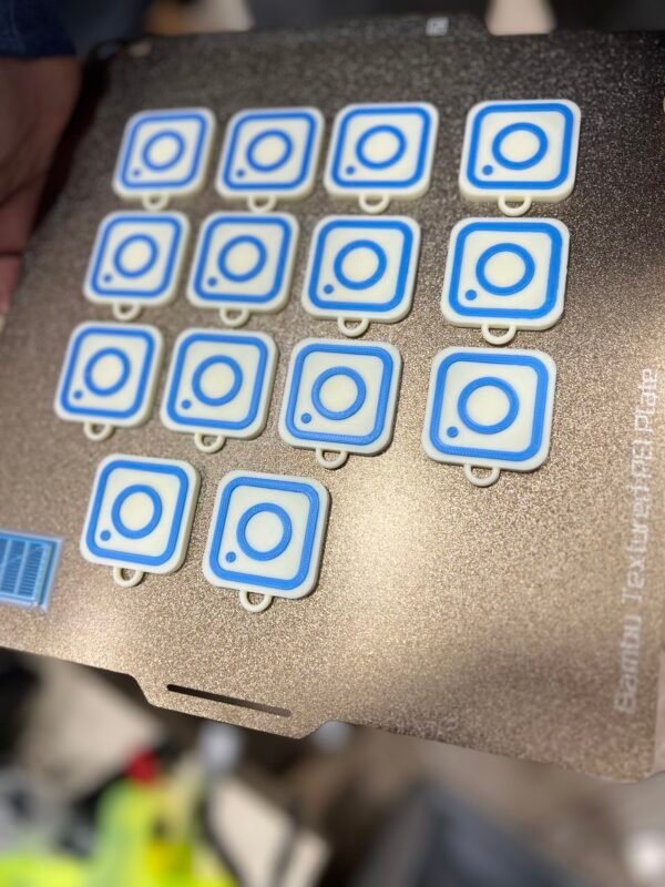3D-Printed NFC Key Tag (Square with Ring Icon)