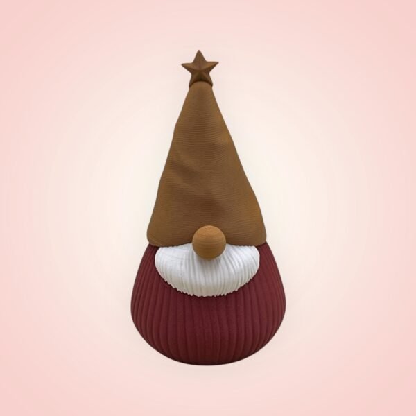 Festive 3D-Printed Christmas Gnome with Star Hat
