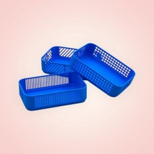 3D-Printed Modular Desk Organizer Trays – Set of Three (Various Side Patterns)