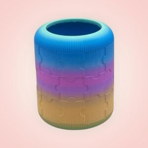 Gradient Puzzle-Pattern Pen & Accessory Holder