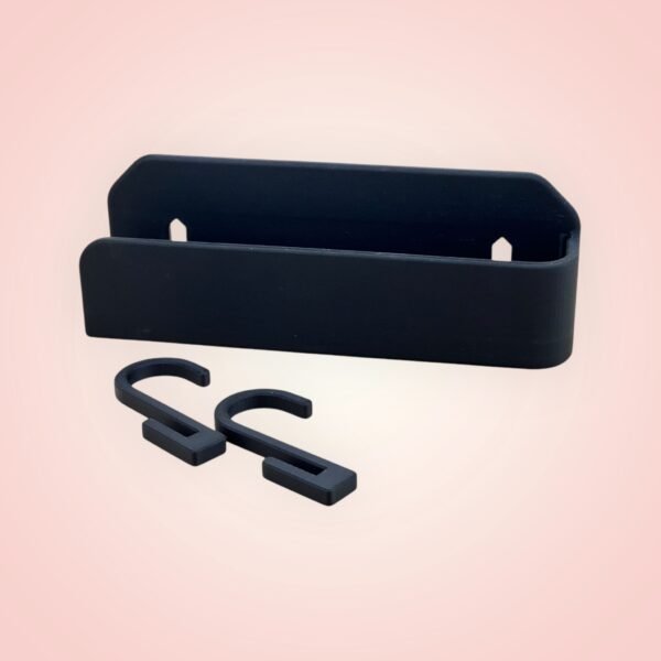 3D-Printed Wall-Mount Hook Organizer with Detachable S-Hooks—Custom Shades