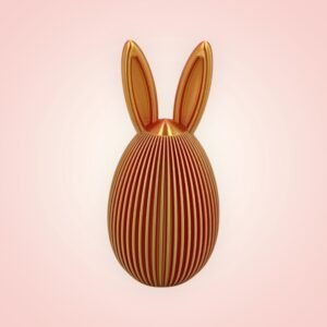 Layered 3D-Printed Bunny Egg Sculpture