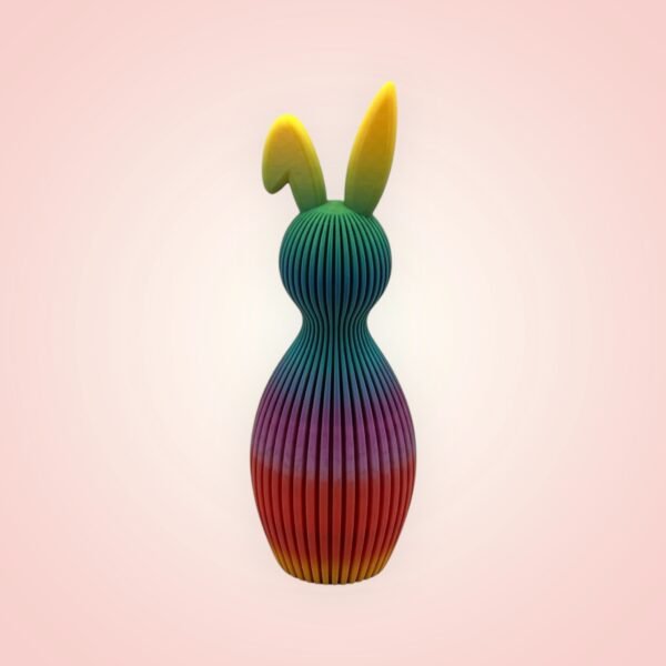 Layered 3D-Printed Gradient Bunny Figurine