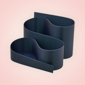 S-Shaped Curved Desk Organizer – Single-Piece Modular Bin