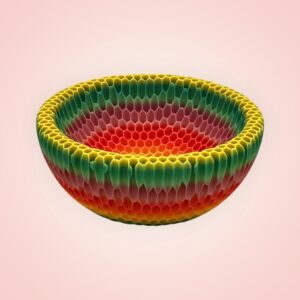 HexaGlow 3D-Printed Honeycomb Bowl