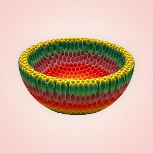HexaGlow 3D-Printed Honeycomb Bowl