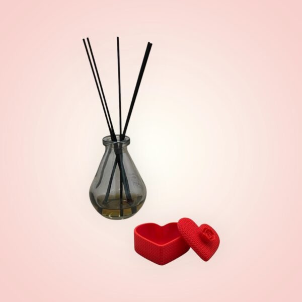 Modern Glass Reed Diffuser with Essential Oil and Black Rattan Sticks