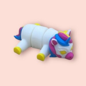 Articulated Sleeping Unicorn 3D Print – Multicolored Segmented Fantasy Figurine