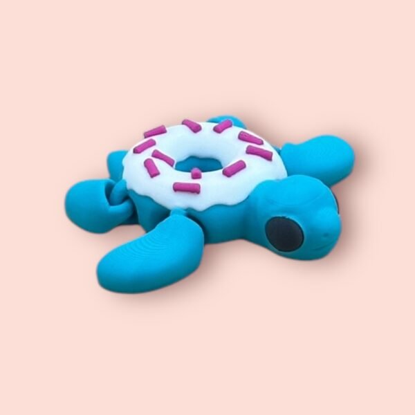 Articulated Donut Turtle 3D Print – Colorful Segmented Sea Creature with Doughnut Shell