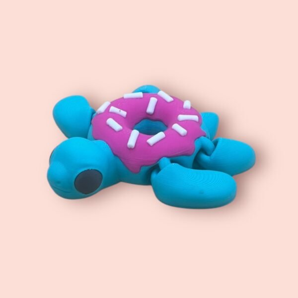 Articulated Donut Turtle 3D Print – Colorful Segmented Sea Creature with Doughnut Shell - Image 3