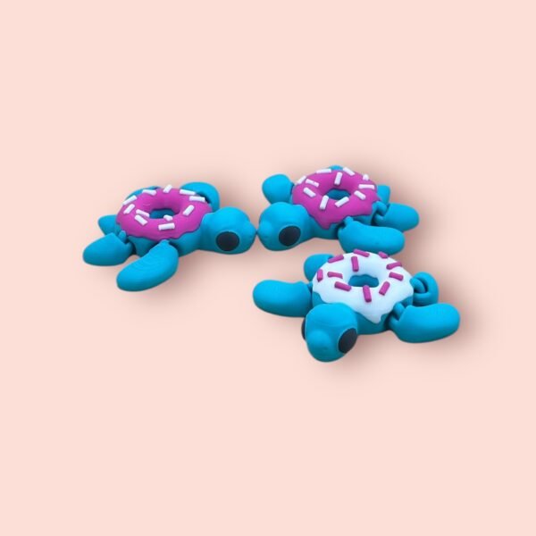 Articulated Donut Turtle 3D Print – Colorful Segmented Sea Creature with Doughnut Shell - Image 2