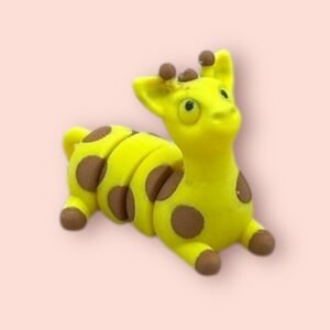 Articulated Spotted Giraffe 3D Print – Poseable Segmented Safari Friend