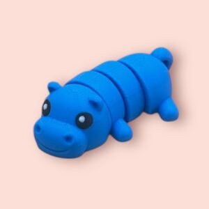 Articulated Blue Hippo 3D Print – Poseable Safari Fidget Figure