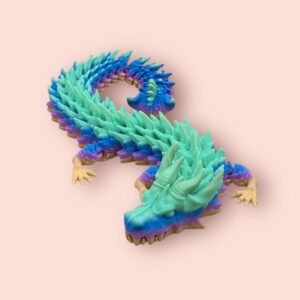 Articulated Gradient Dragon 3D Print – Poseable Mythical Fidget Sculpture