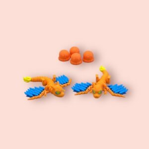 Articulated Fairy Dragon & Jellyfish Fidget Set – Poseable Dragons + Cute Jellyfish Toys