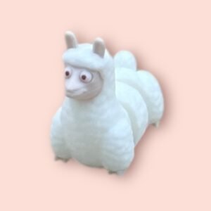 Articulated Segmented Llama Figurine – 3D-Printed Fidget & Desk Décor