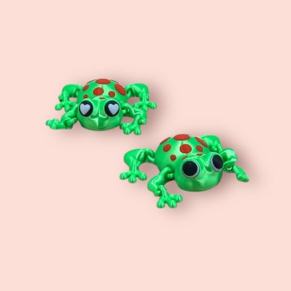 Articulated Spotted Tree Frog Figurine – 3D-Printed Fidget & Decor