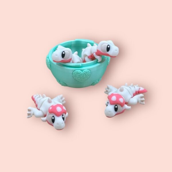 Baby Dinosaur in Heart Bowl Figurine - Image 4