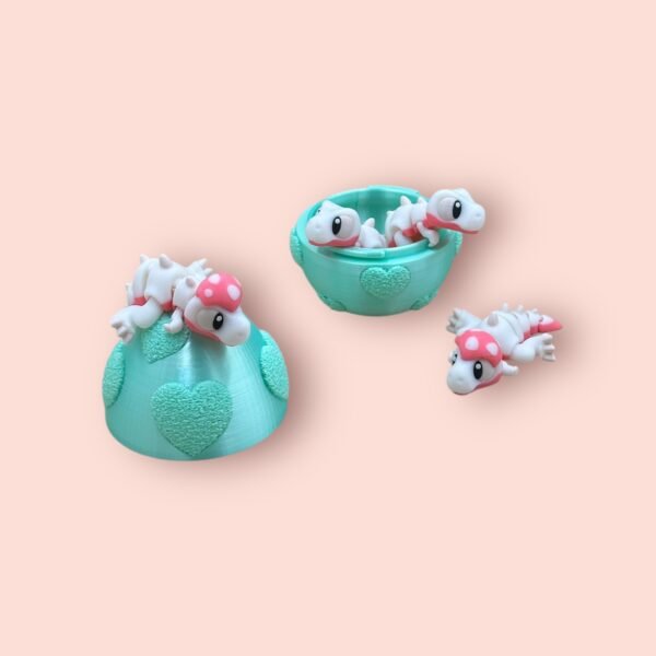 Baby Dinosaur in Heart Bowl Figurine - Image 2